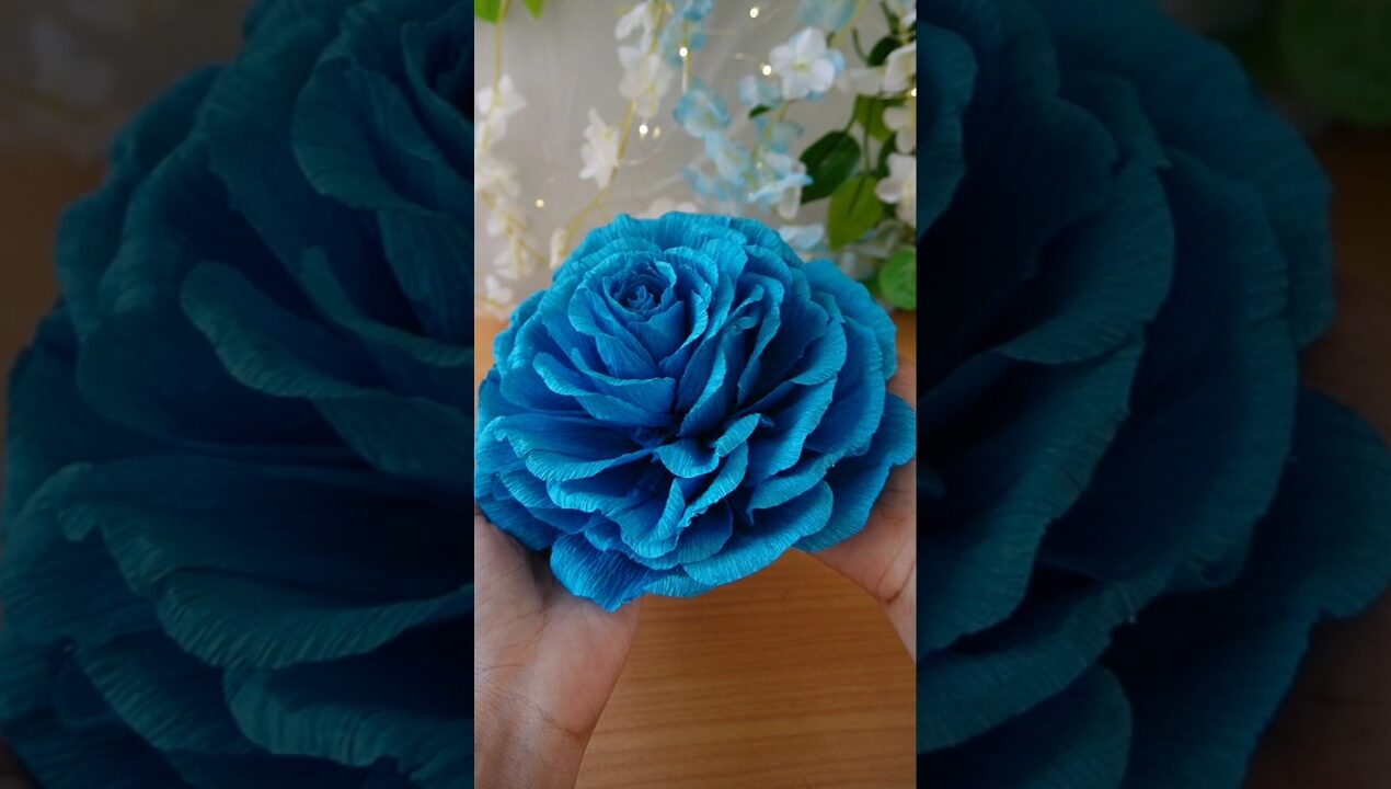 How to Make Aesthetic Rose With Crepe Paper/DIY Flower Making Ideas/#diyflowers #rose #diy #craft