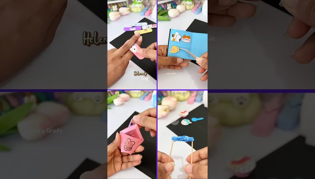 4 Creative Craft Ideas 🤩 #diy #craft #shorts #helenascraft #diyideas