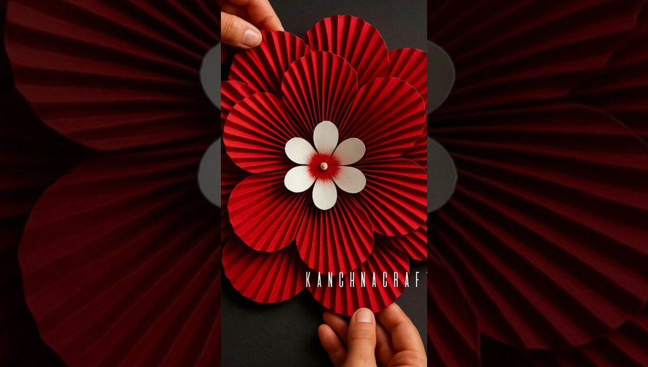 Quickly papar Flower wall Hanging diy ideas // #shortsfeed #paperwallcraft#shorts #craft #diy #viral
