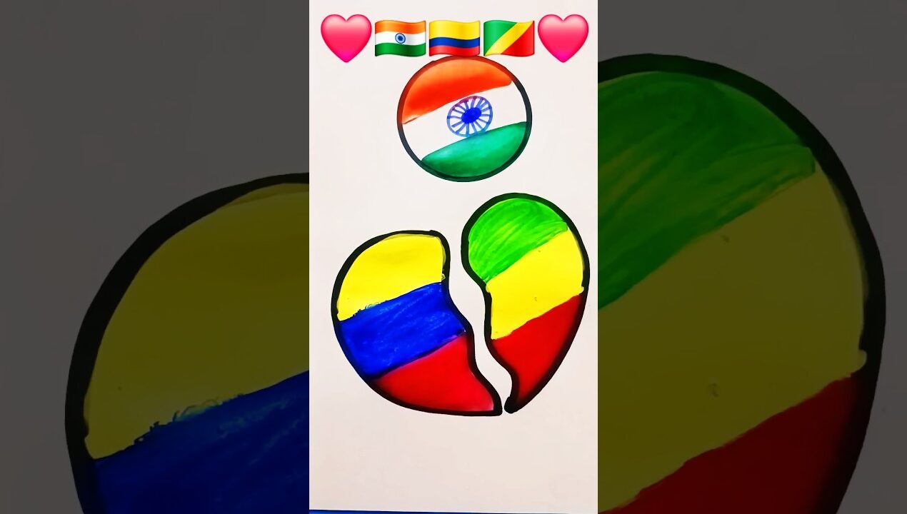 Easy FLAG art |#shorts #trending #ytshorts #drawing #DrawingWithChiku #viral #art #diy #asmr