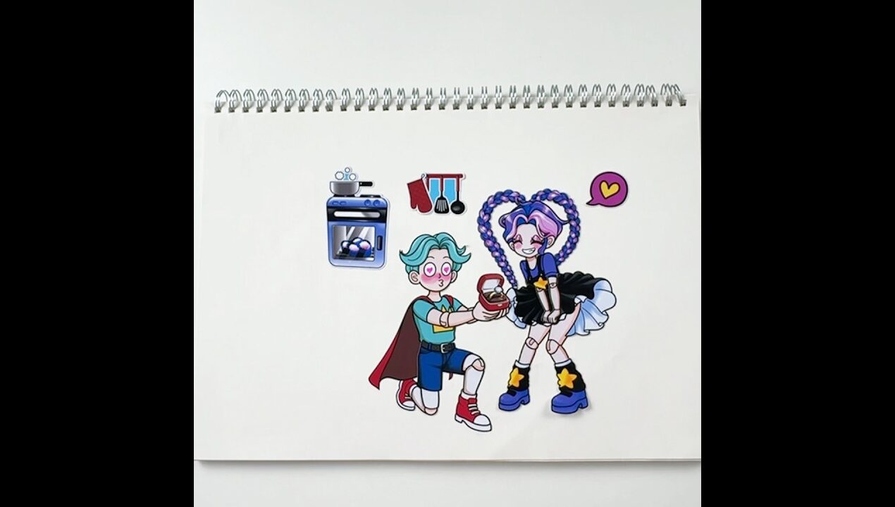 Lily Lovebraids and Rory Sticker Book DIY #lily #rory #poppyplaytime #stickerbook #diy