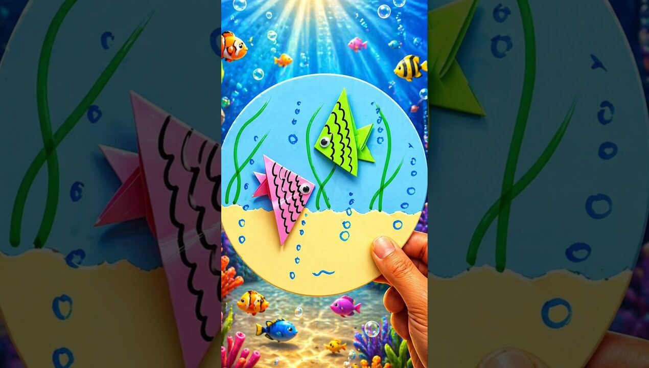 Paper Fish Craft idea For kids | Kids Paper Activities Video idea #viralshort #shorts #craft #viral