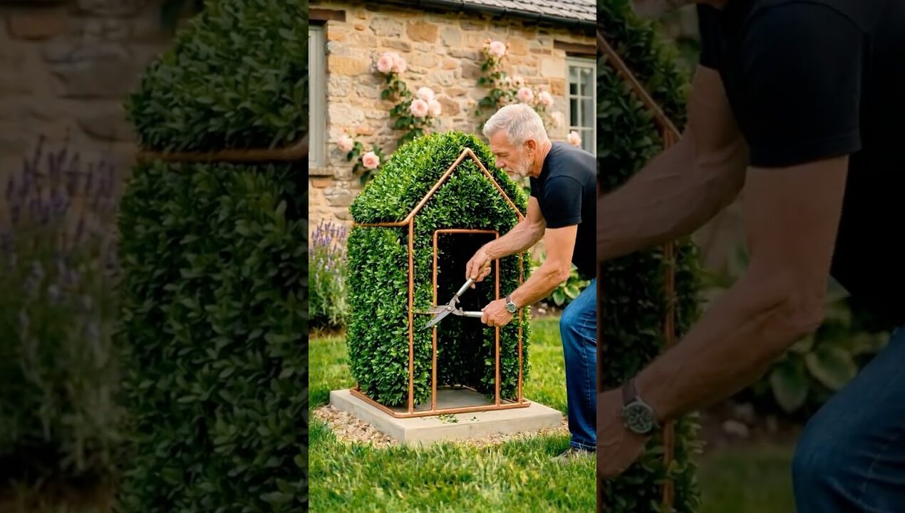 Turn a Bush Into a Mini House (DIY Garden Ideas) 🌿🏡