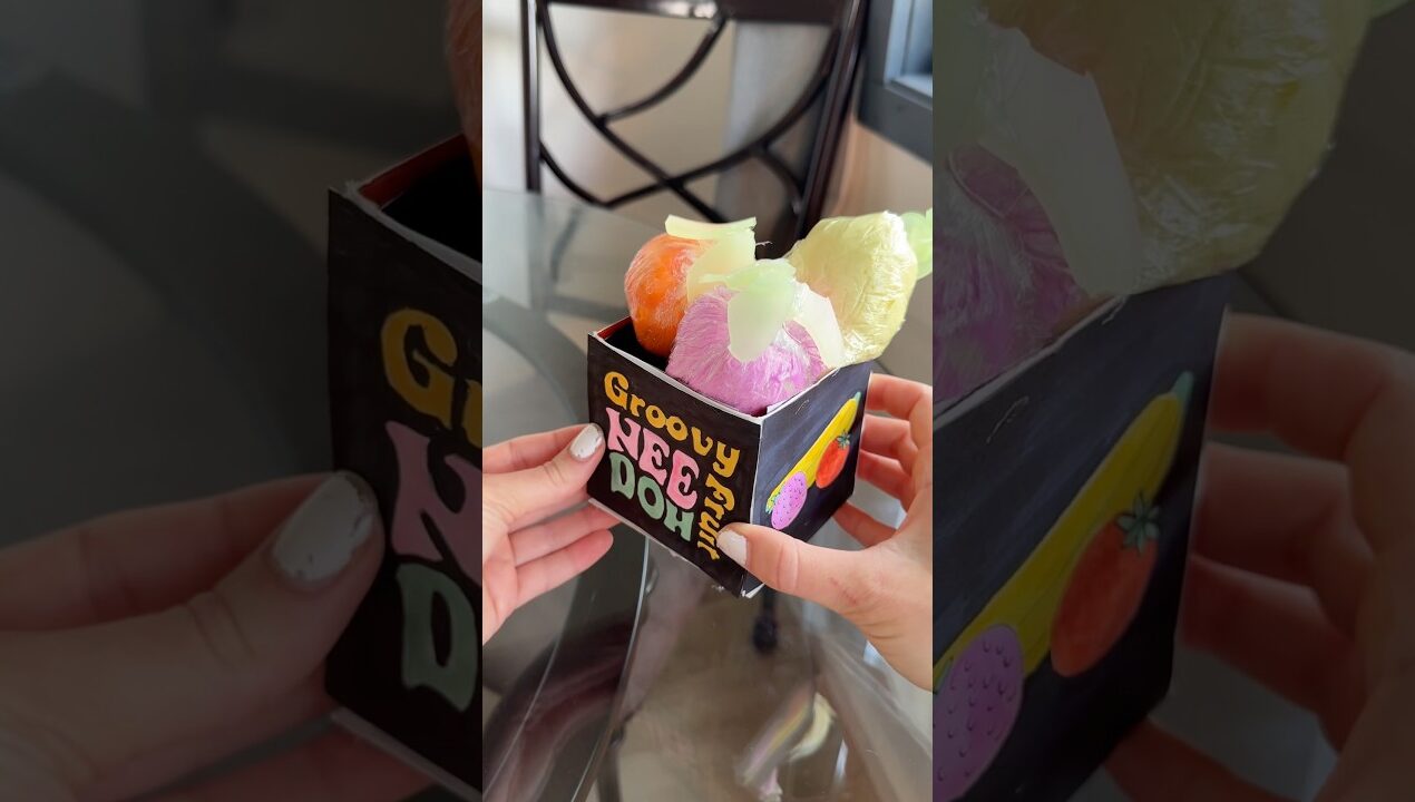 needoh fruit basket tut🍓🍌#tutorial #creative #diy #papercrafts #needoh #stressball #cardboardcraft