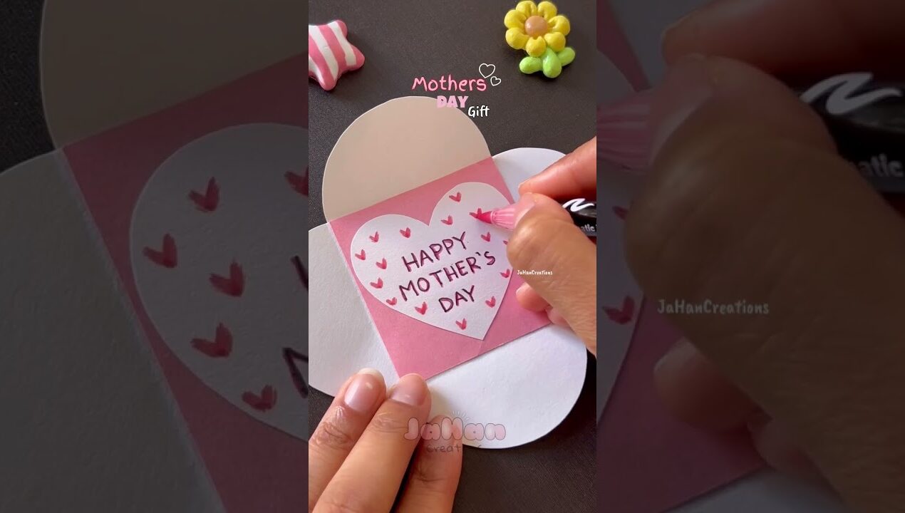 Unique gift card for Mother’s Day 💖💝 #diy #craft #papercraft #shortvideo