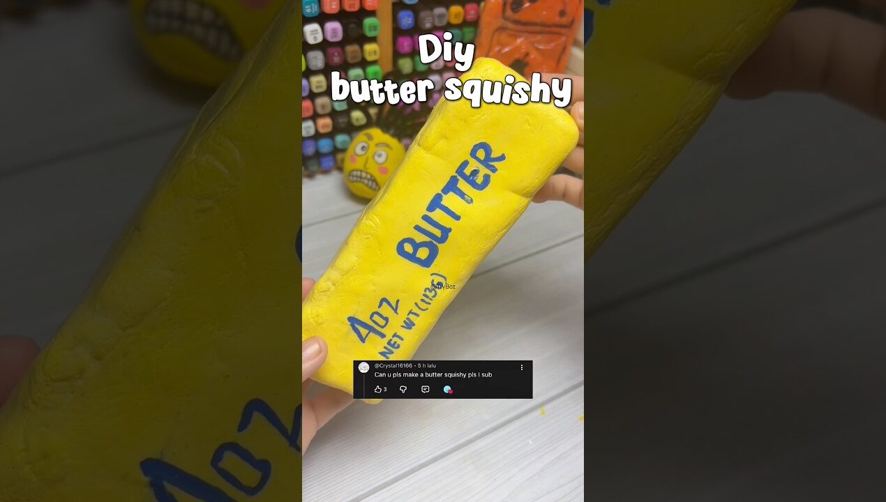 Butter squishy🧈#diy #cute #craft #squishy