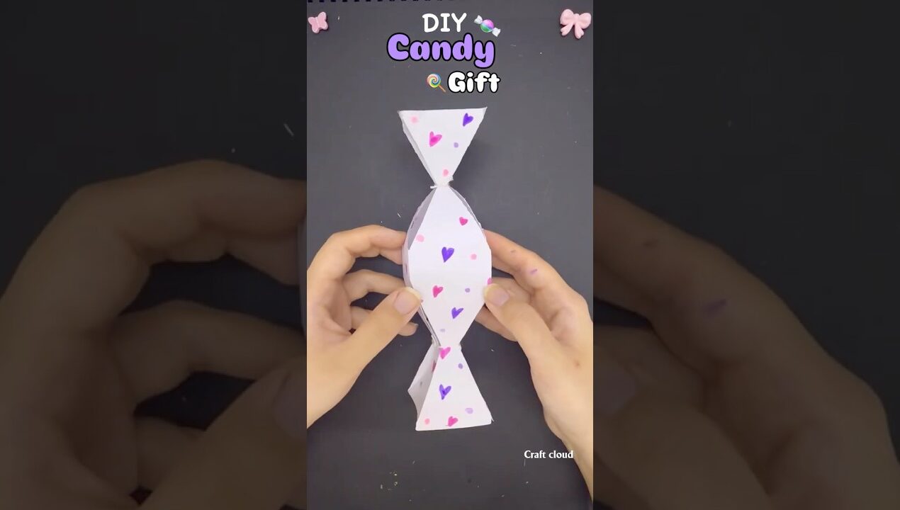 Make a paper candy gift idea🍬 #diy #giftideas #papercraft #craft