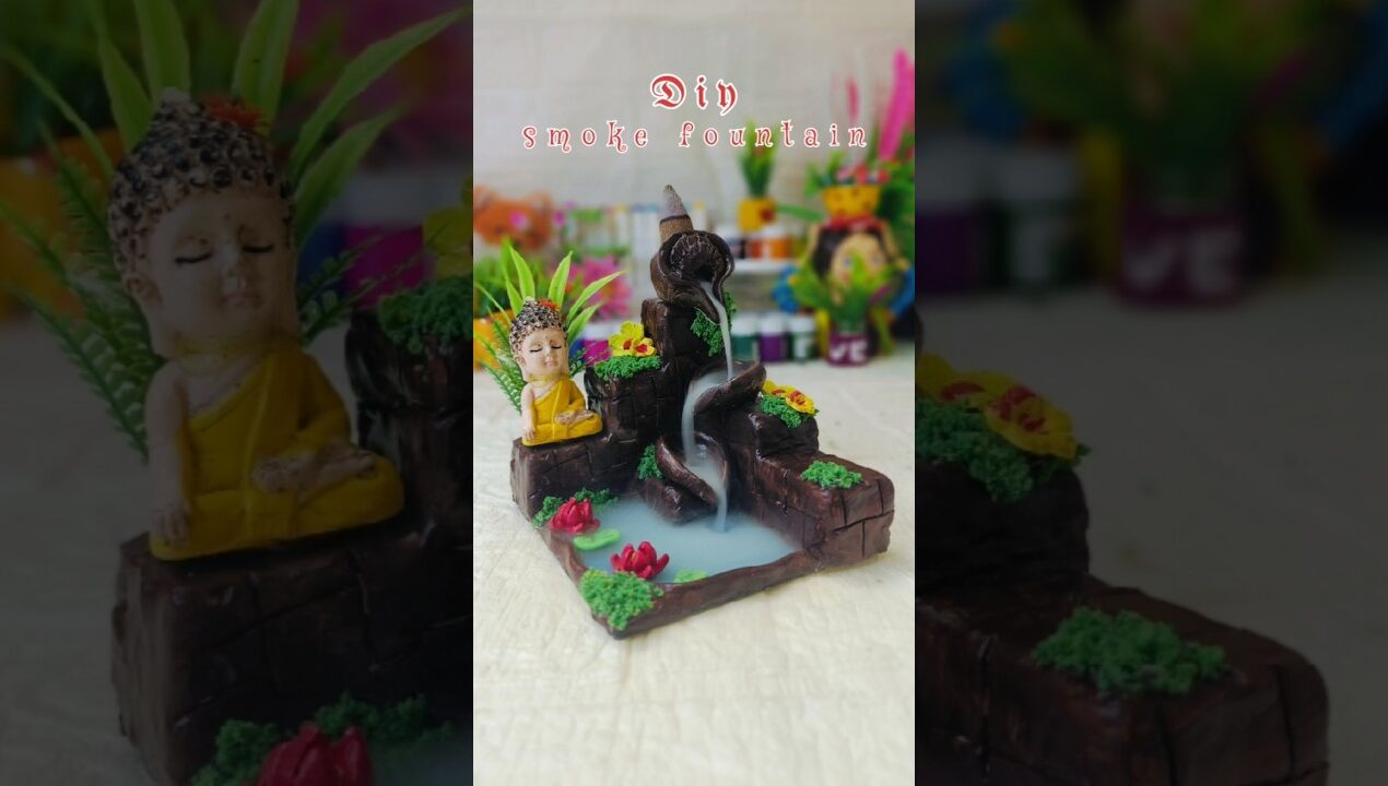 DIY fountain Incense Backflow | diy smoke fountain #diy #craft #clay #handmade #decor