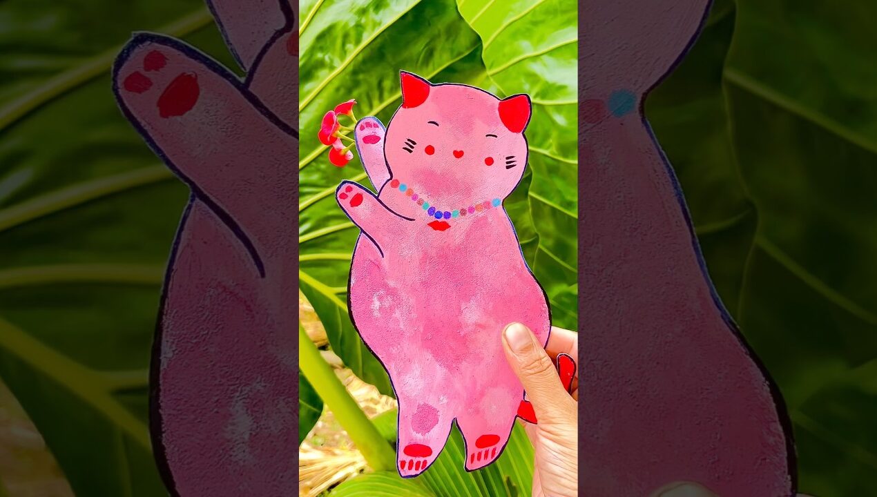 DIY Cute Cat #trending #diy #viralpost #art #craft #artandcraft #viral #explorepage