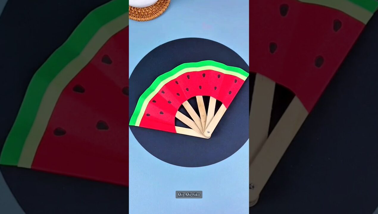Diy paper Fan 🪭 craft #diy #papercraft #origami #ytshorts #trending #shortsfeed #heenacraft_and_art