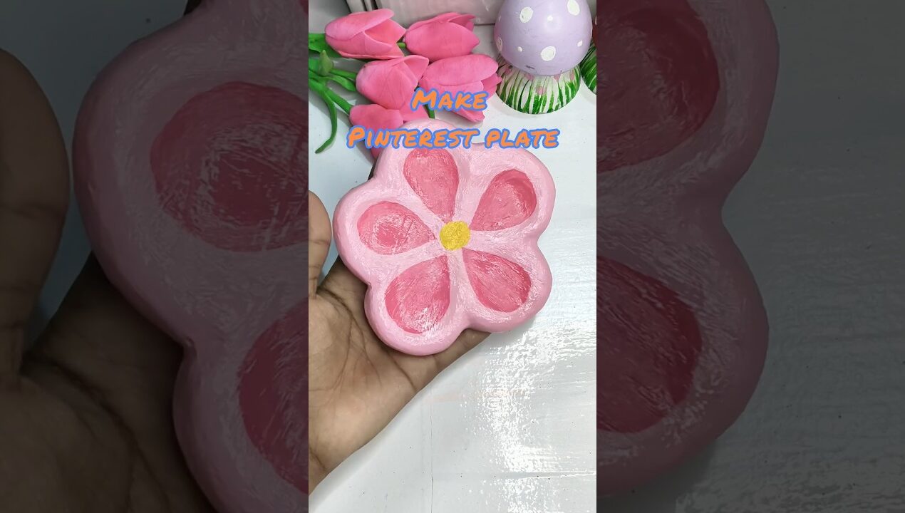 DIY pinterest plate #viralvideo #diy #short #trending #wallputtycraft #pinterestplate #dishascraft