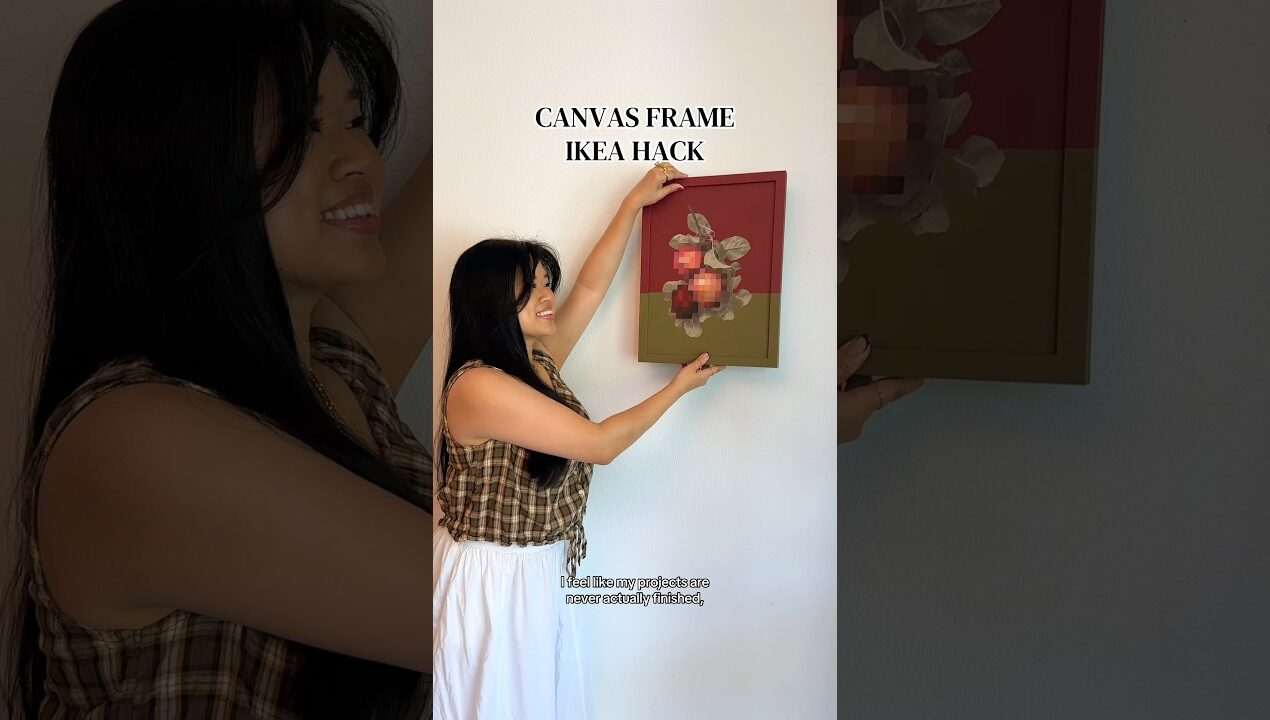If you’re looking for canvas frames, try this IKEA hack out 😍 #ikeahack #diydecor #diyideas