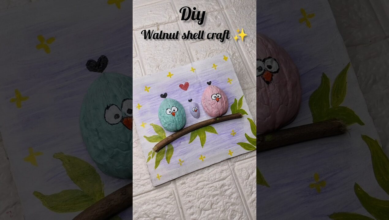 Walnut Shell Craft Ideas 💡#diy #bestoutofwaste #shortsvideo #shorts
