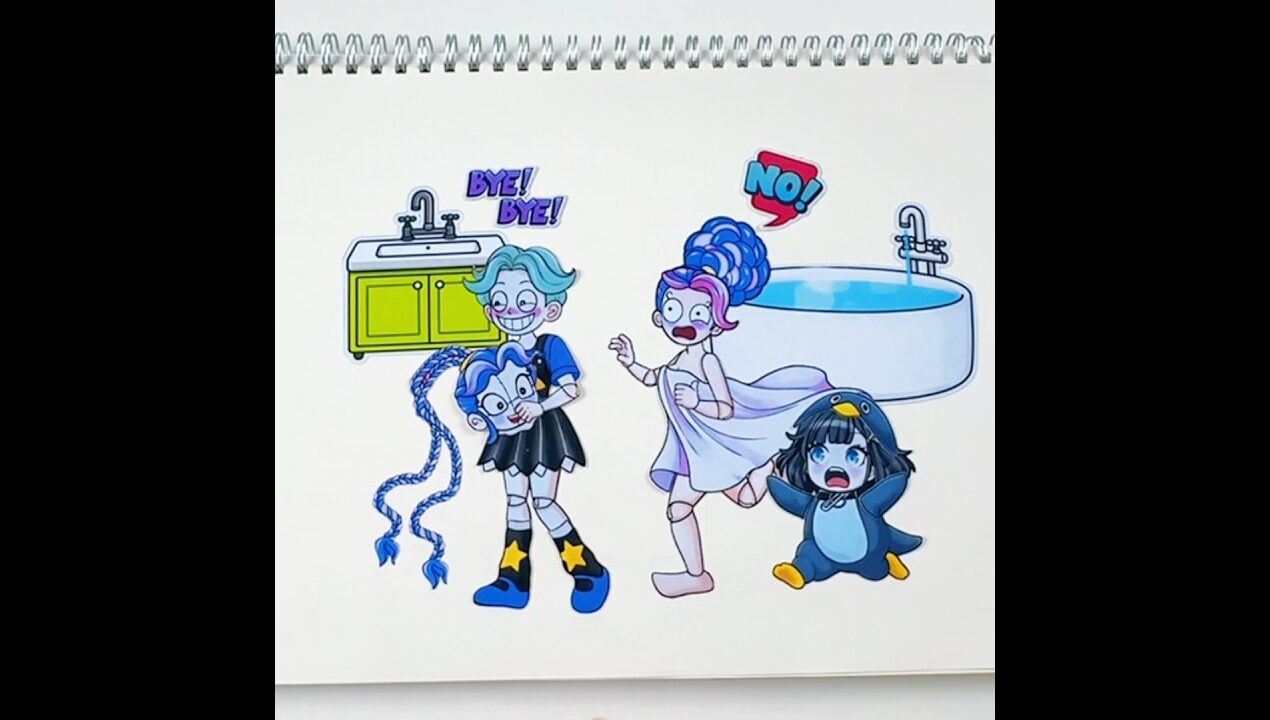 Lily Lovebraids and Rory Sticker Book DIY #lily #rory #poppyplaytime #stickerbook #diy