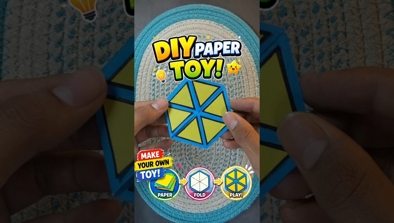 DIY Paper Toy 🔶 Easy Hexagon Fidget Toy #craft & Creative Paper Craft! #Shorts #diy #viral #trending