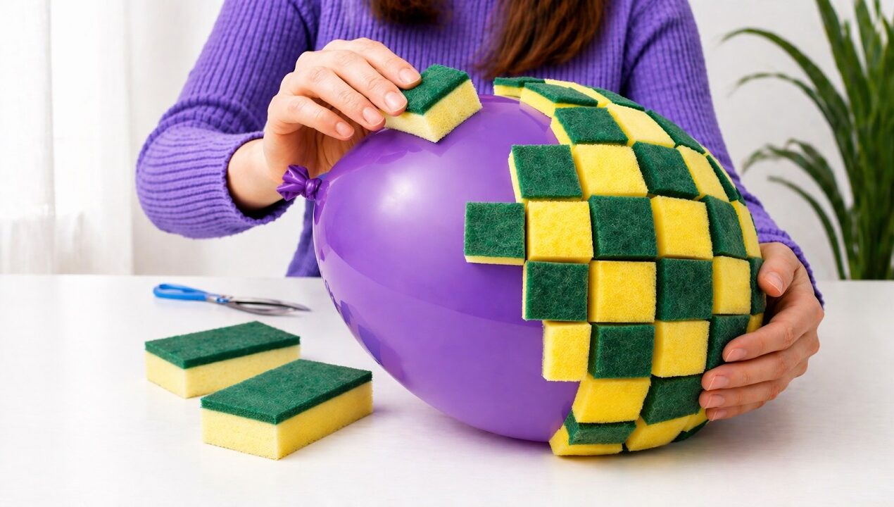 🎈✅ 2 Incredible DIY Ideas with a Dish Sponge and a Balloon!