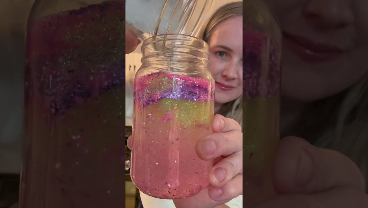POV: making a ✨glitter jar ✨gift – meditation jar #calming #sensory #diy #glitter #gift #howtomake