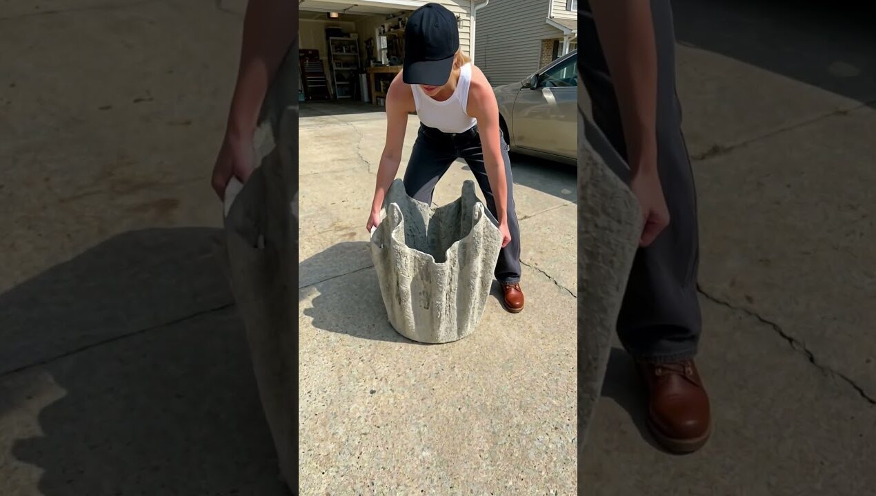 Turn a Towel into a Cement Planter (Easy DIY)