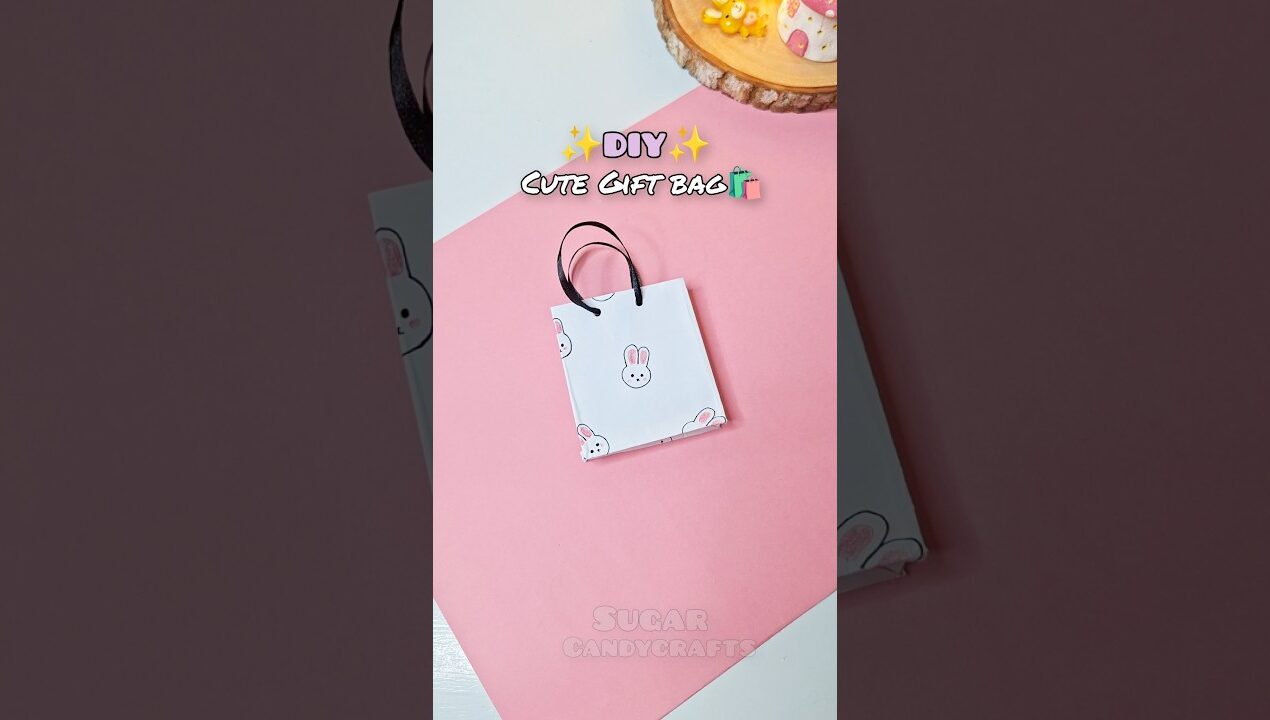 DIY mini gift bag in 1 min 👀✨ #shorts #art #diy #craft #youtubeshorts