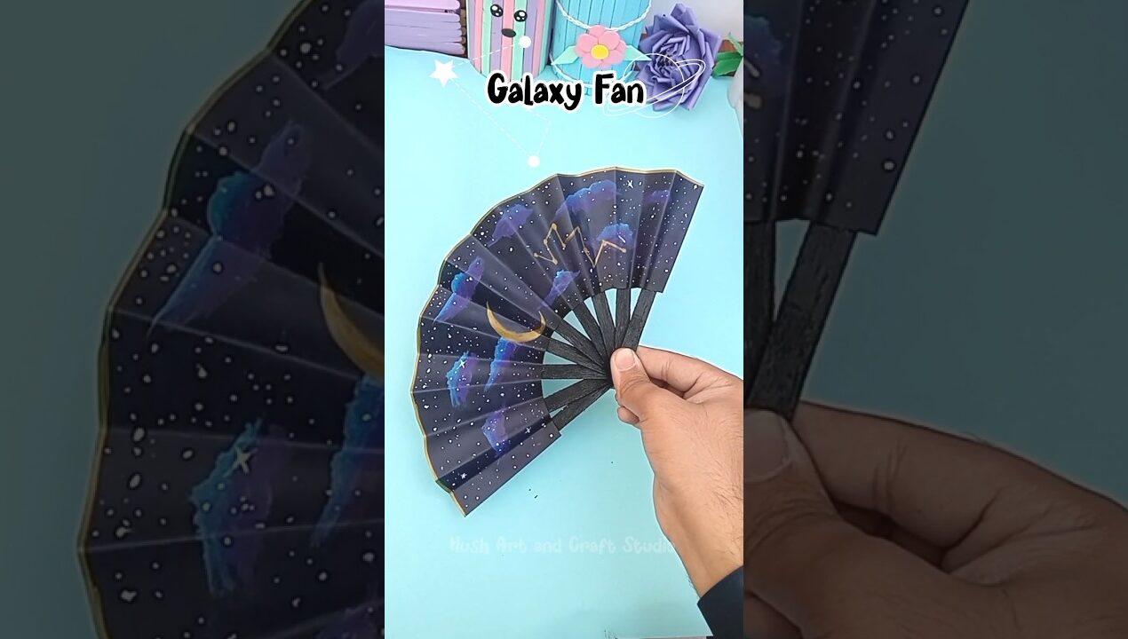 Wait till you see this Galaxy Fan 🌌✨ #shorts #diy #trending #handfan