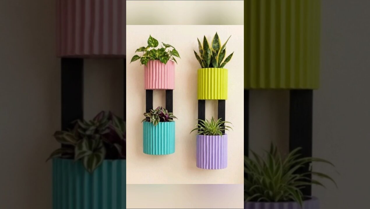 DIY Wall Planter 🌿 | Easy Home Decor Idea ✨#shorts#diy#craft#treanding