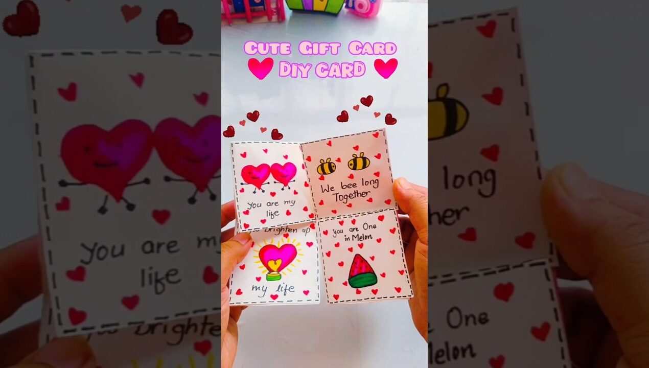 cute gift card ideas ✨💝 #cardcreations #handmade #shortsvideo#diy  #tendingsong#papercraft#cute