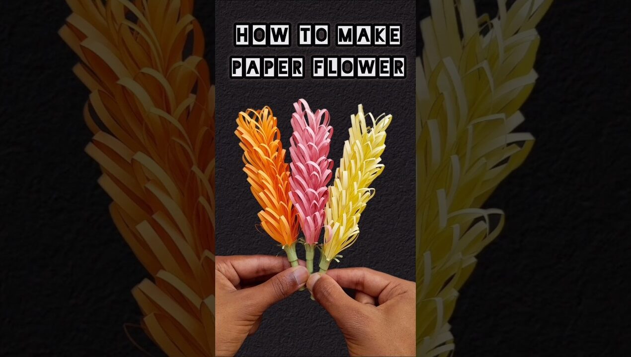 How to make EASY Paper Flowers DIY Paper Craft Ideas Tutorial #diy #shorts #craft #paperflower #art