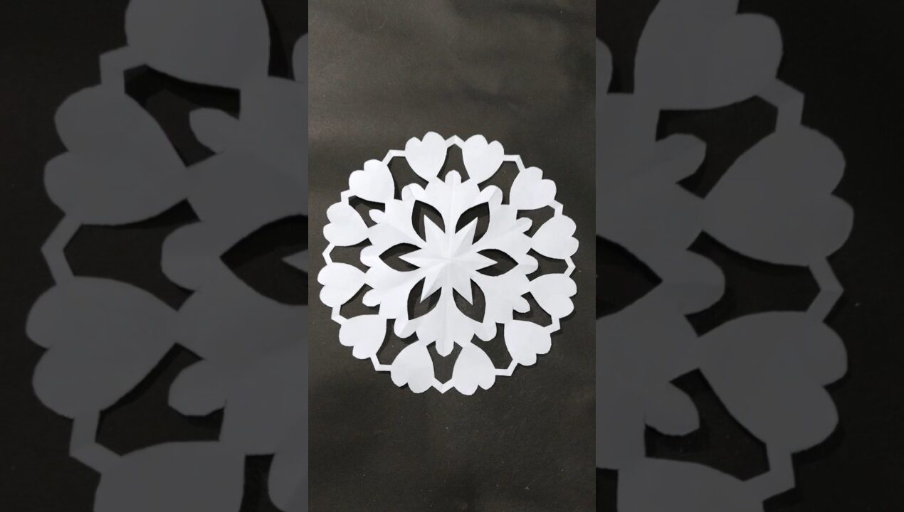 How to make beautiful snowflake | paper cutting design ❄️ #artofhandmade #handmade #diy #craft