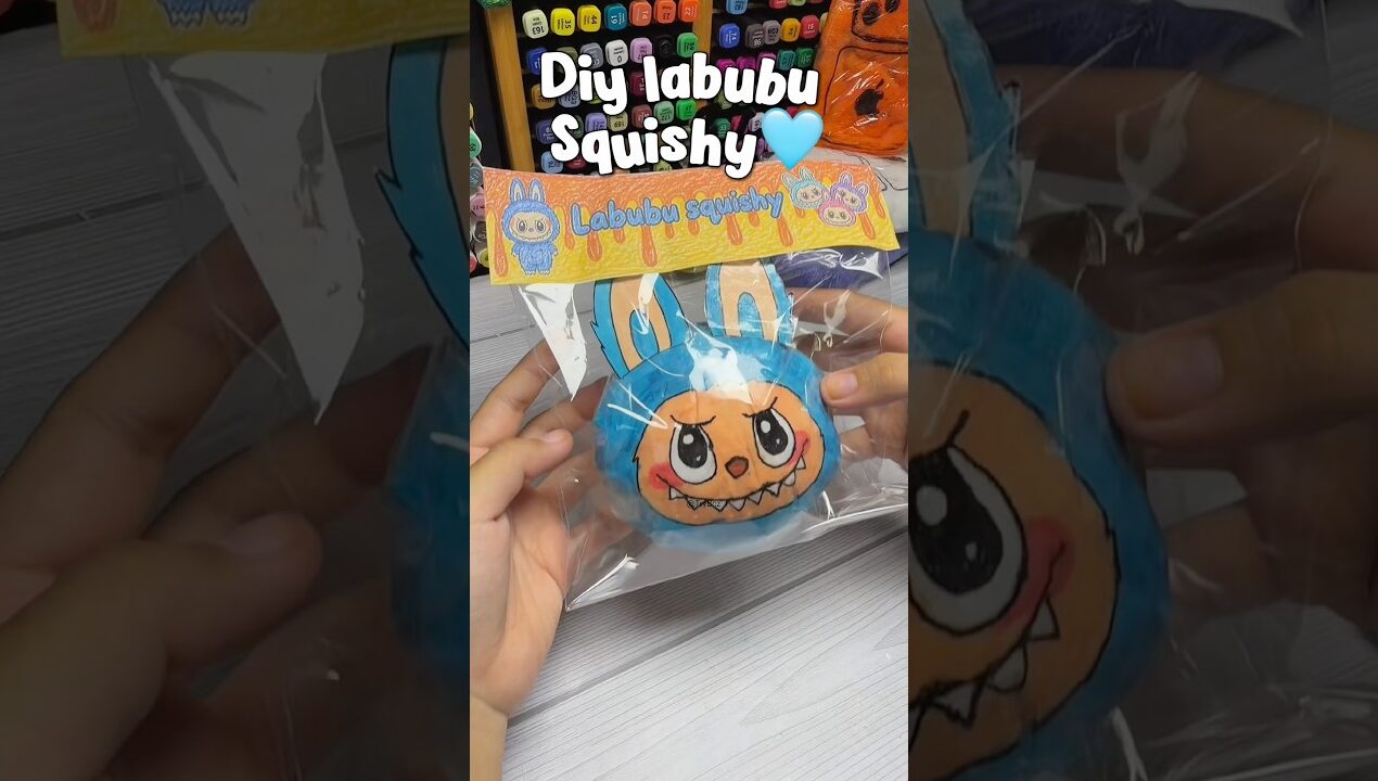 Diy Labubu Squishy🩵 #diy  #cute #craft #squishy