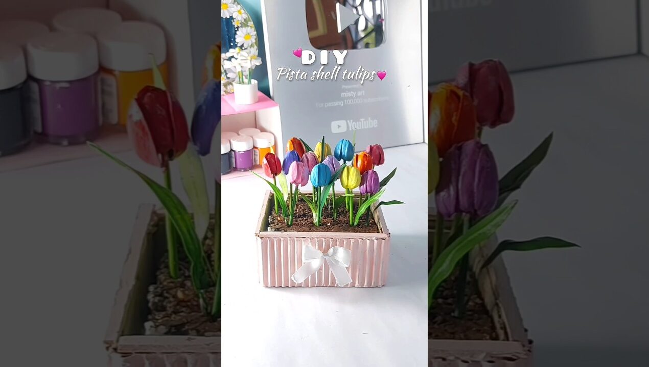 Diy pista shell tulip #diy #youtubeshorts #craft