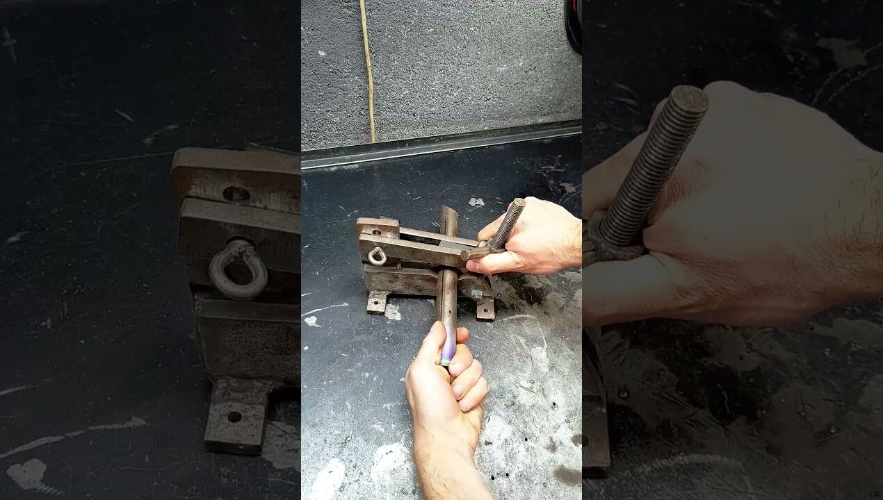 Prensa casera super potente para el taller idea ideal para tubos #diy #ideas #tools #herramientas