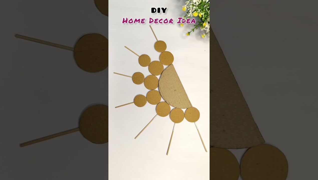 DIY Best Out Of Waste Home Decor Idea – Cardboard Craft #craftyhome #wallhanging #homedecor #craft