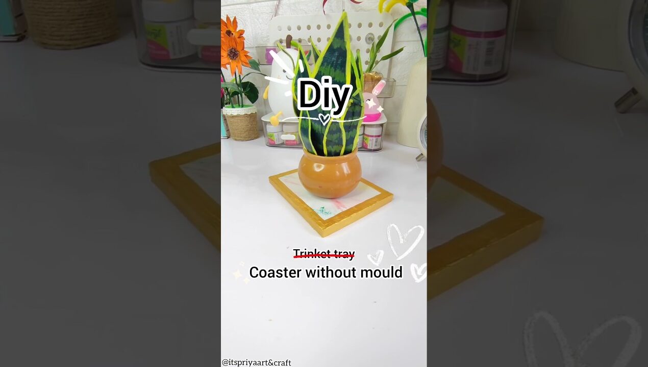 Pani dalne se resin strong hota hai ya weak❓😳 Diy coaster #diy #viral #craft #artandcraft #shorts