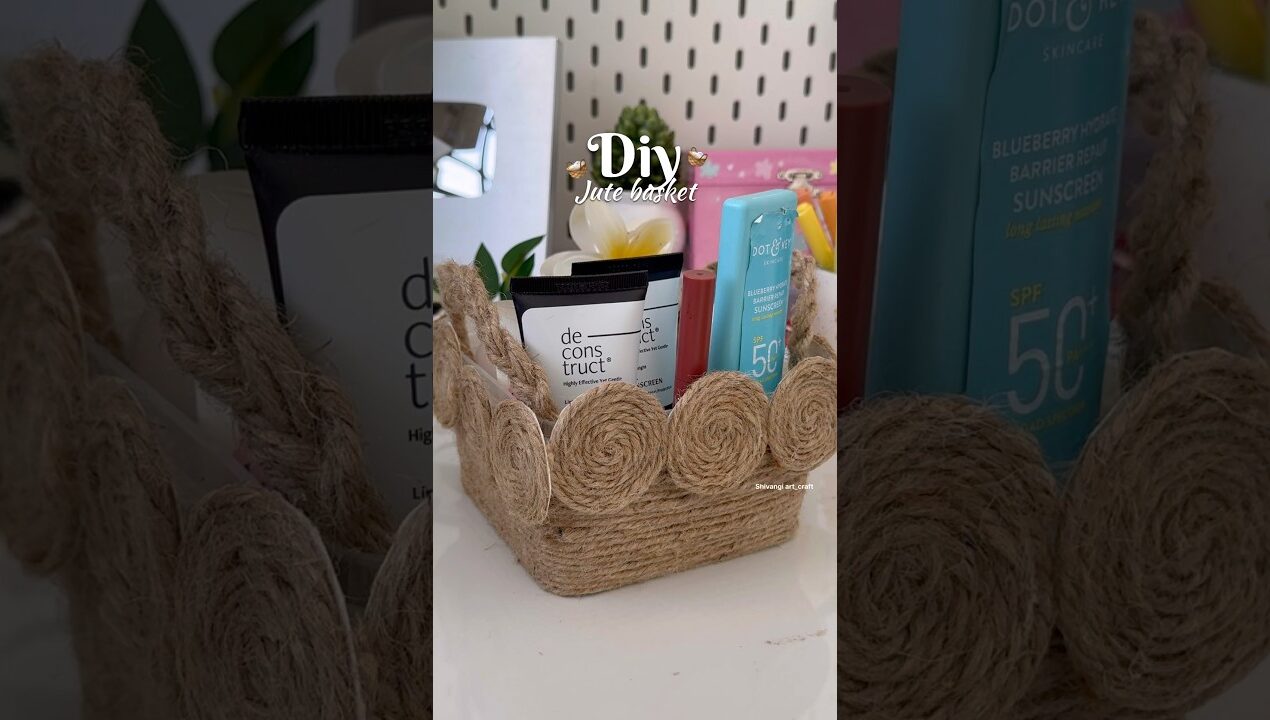 Jute rope organizer#shortviral #diy #shorts #organizer #handmade #crafing #juteropecraft