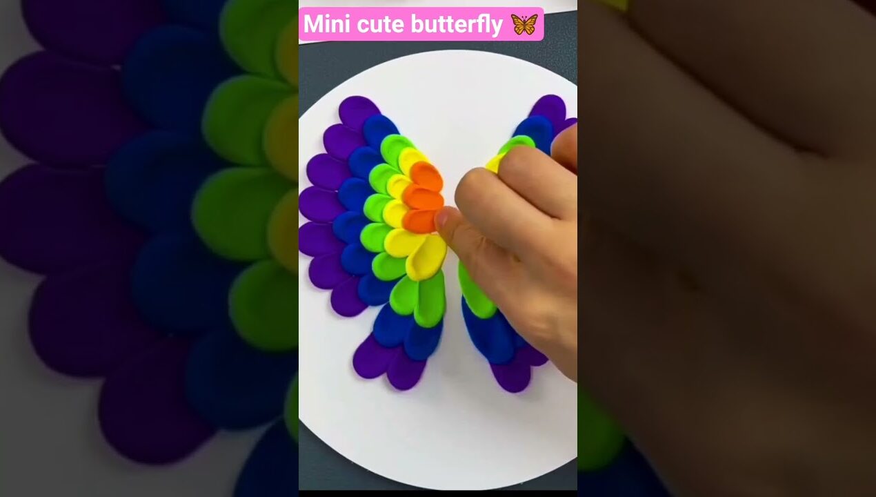 DIY idea 💞 How to make easily butterfly 🦋 with Super clay #trend​​ #clay​​ #music​​ #funny​​ #clay​​