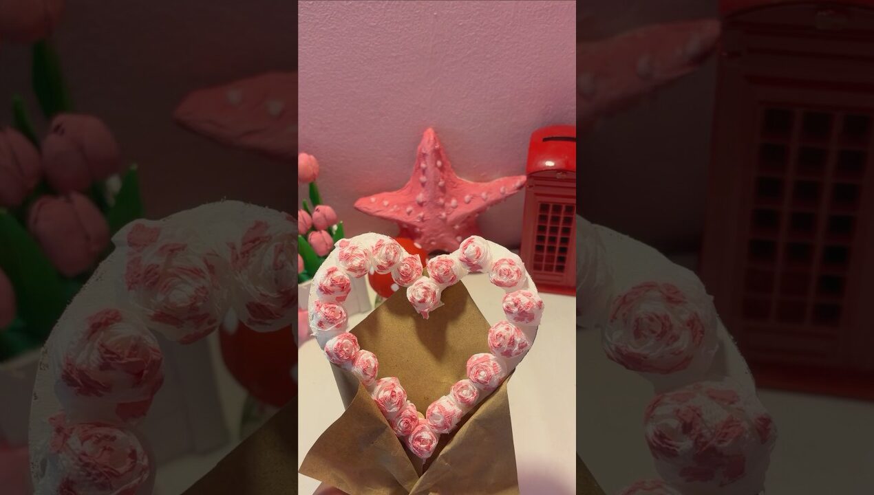 💐Tissue paper bouquet💐☺️ #diy #craft #papercraft #bouquet #simplecraft