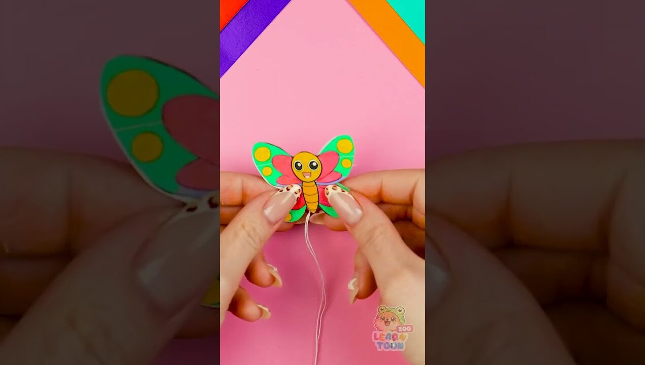 🦋 Wow! Catch a Butterfly? Try This Easy DIY Trick! ✨ #DIY #Kids