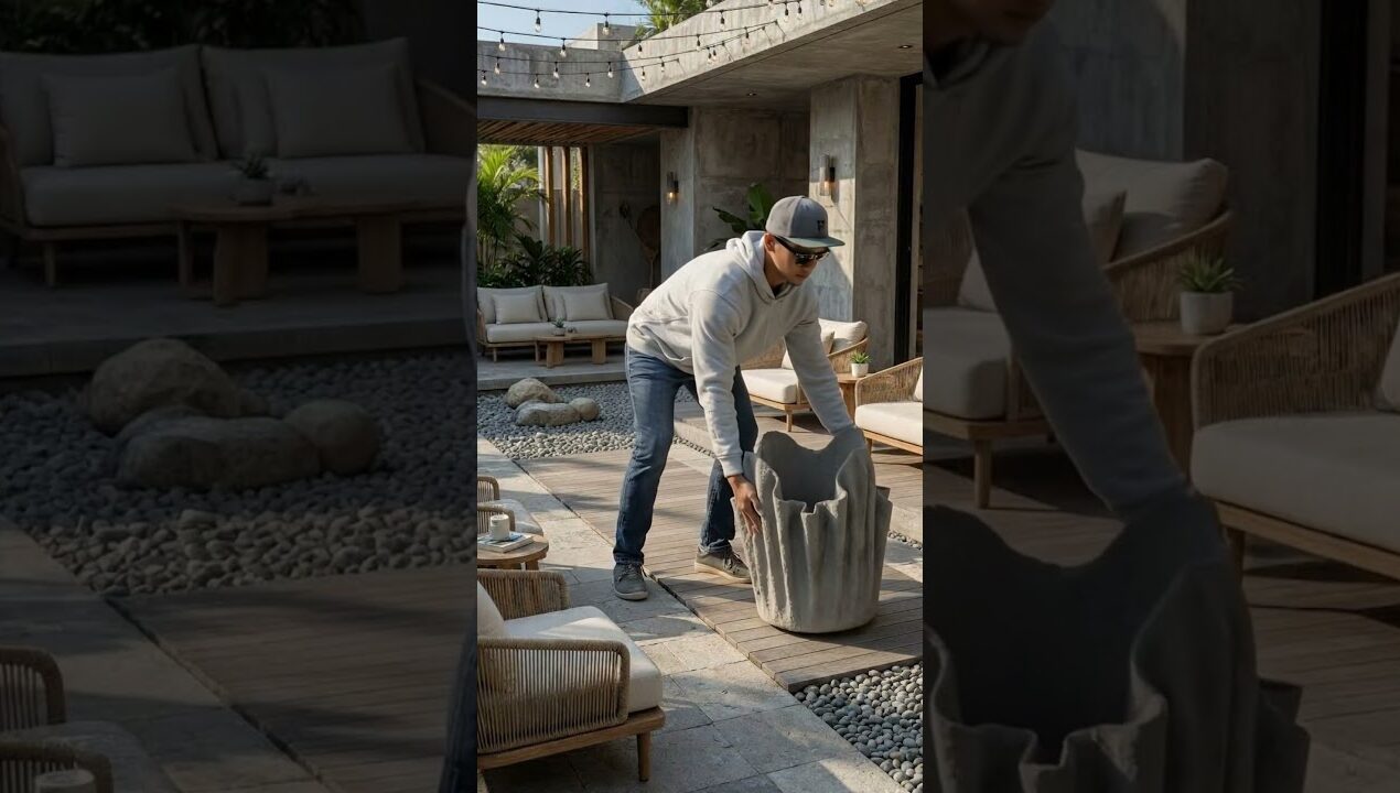 You Won’t Believe What I Made With Cement and Old Cloth! 😲 (DIY Concrete Planters)