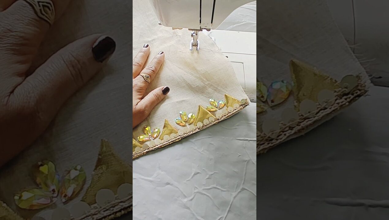 Beautiful Design with Lace ✴️#ytshorts #sewing #shortvideos #viral #trending #diy #video