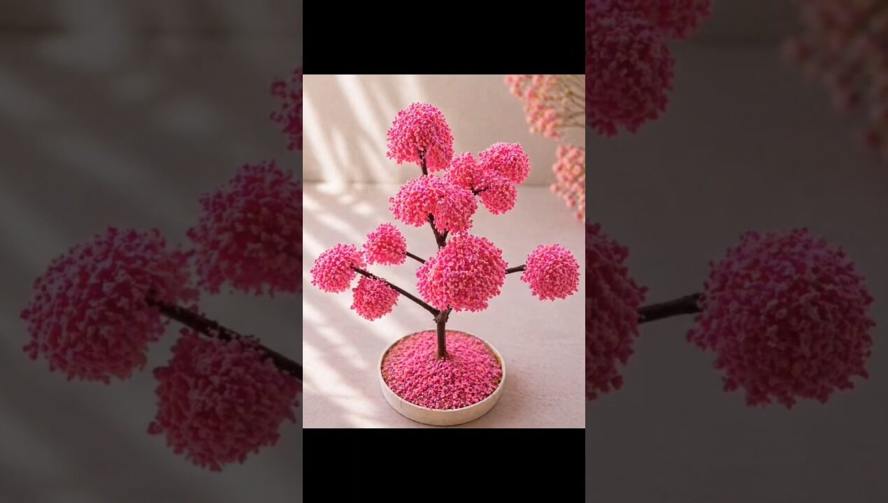 DIY Super Clay Flower Tree 🌸 | Aesthetic Home Decor Idea#diy #shorts#shortvideo#yt#ytshorts #youtube