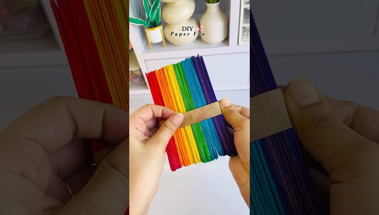 DIY paper fan #diy #craft #viralreels #shorts #aesthetic #trending
