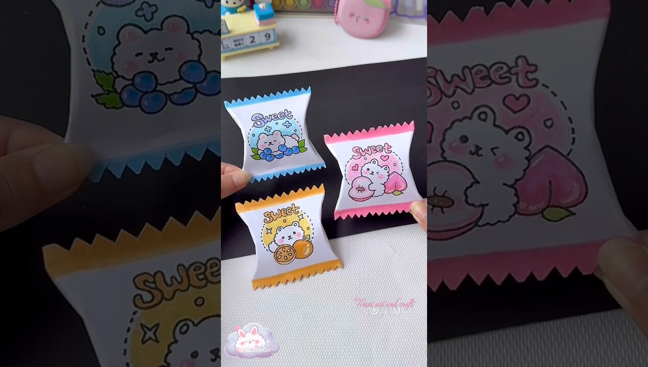 DIY Cute candy 🍬  #tonniartandcraft #diy #craft #shorts #handmade
