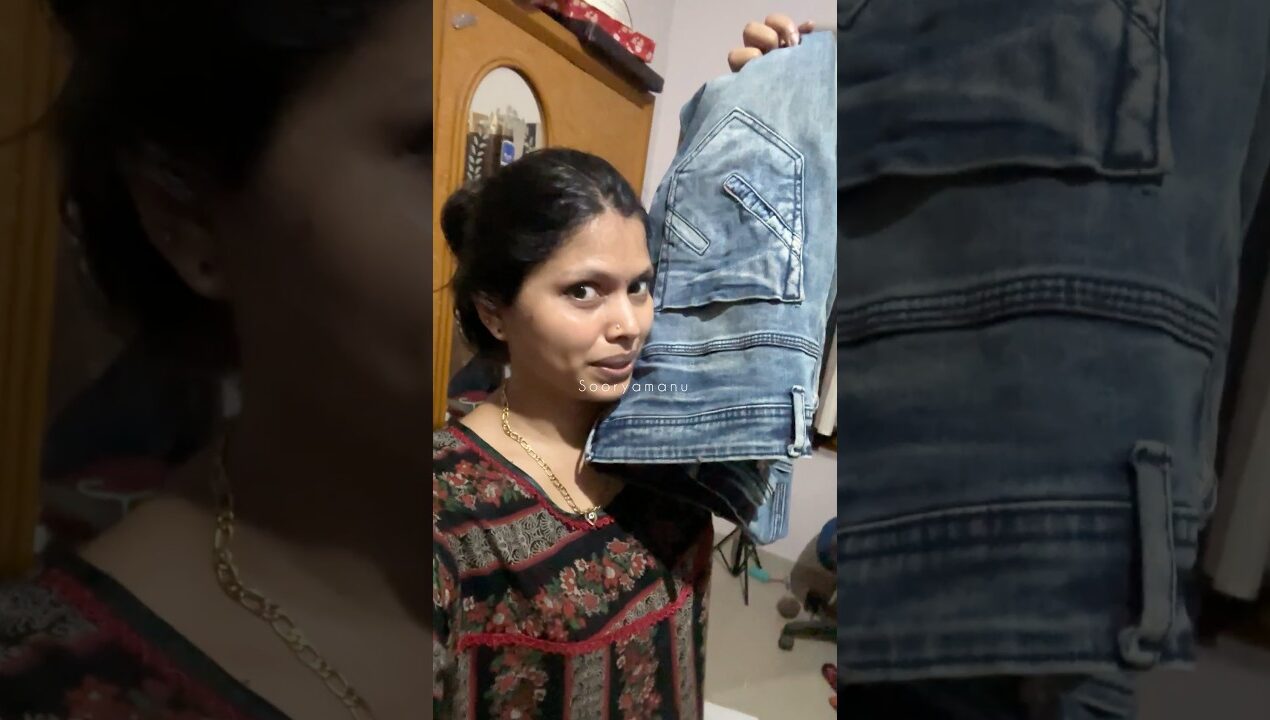 പഴഞ്ചൻ ജീൻസ് ഒരെണ്ണം ഉണ്ടോ എടുക്കാൻ 😱 #shorts #trending #viral #diy #art #craft #decor #sooryamanu