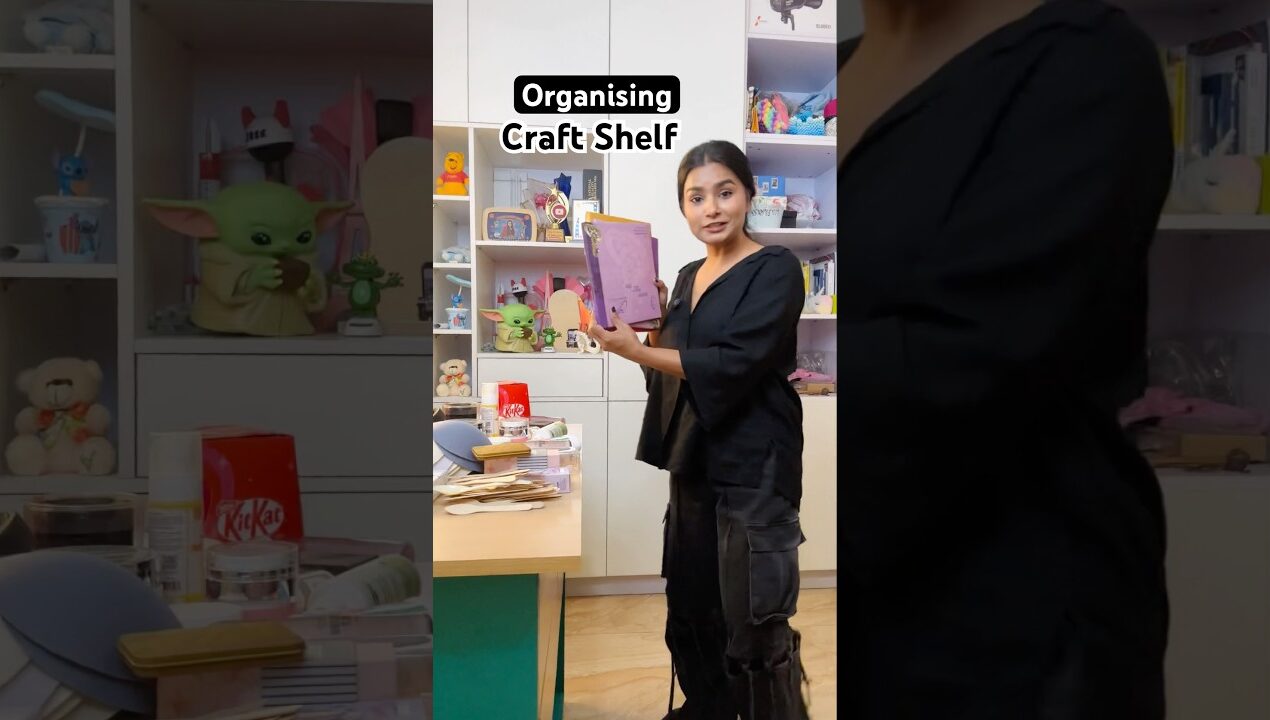 Organising Craft Shelf 😱 #crafteraditi #organising #ASMR  #craftroom #diy #satisfying @CrafterAditi