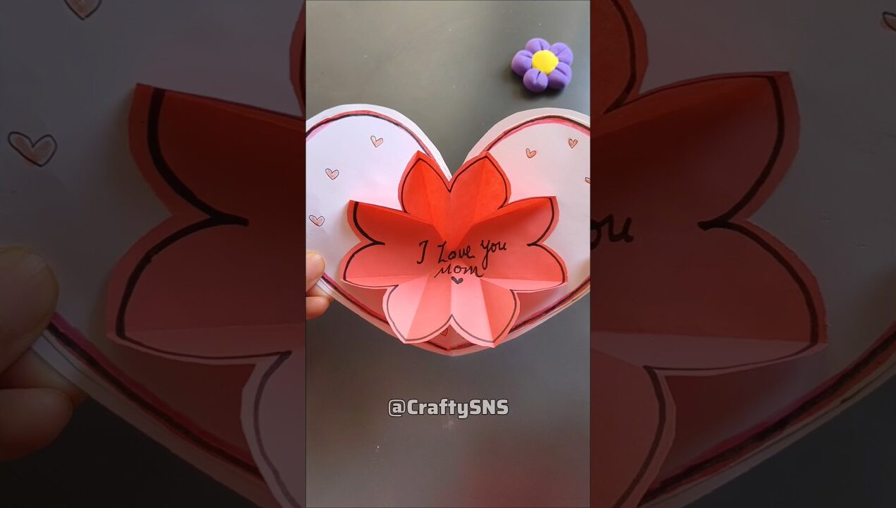 DIY flower Mother's Day card❤️ #mothersday #diy #craft #viral #shorts #fyp