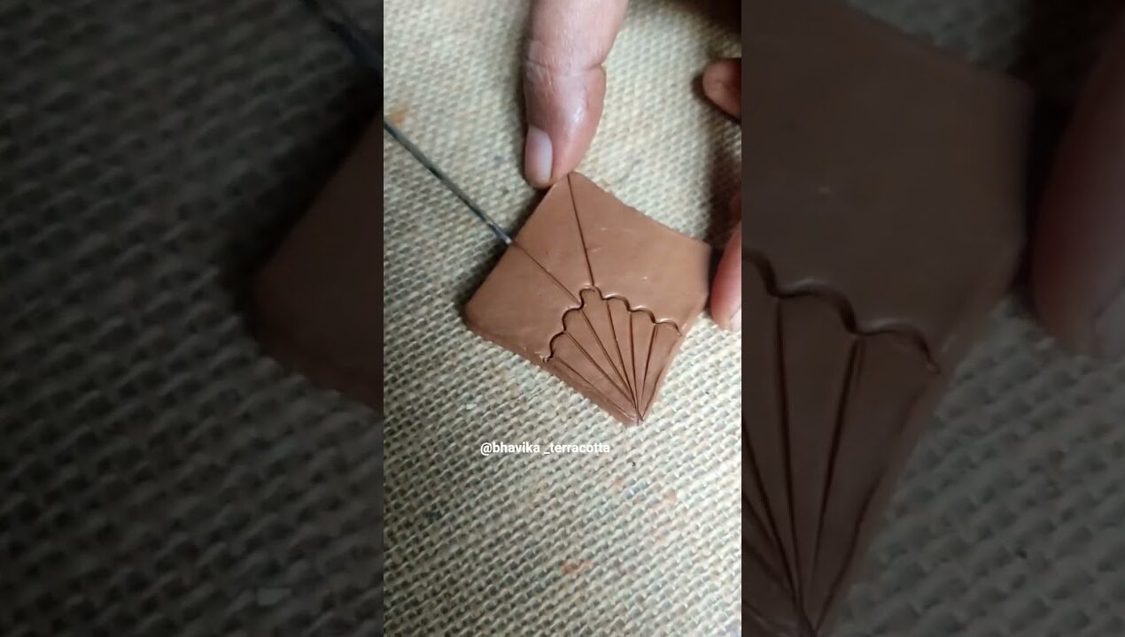 Diy terracotta pendant making video..#clayjewellery #diy #smallbusinessindia #craft