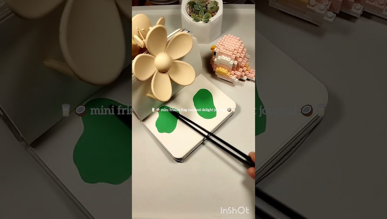 mini frisian flag coconut delight 🥥🥛 #art #diy #craft #asmr #journal