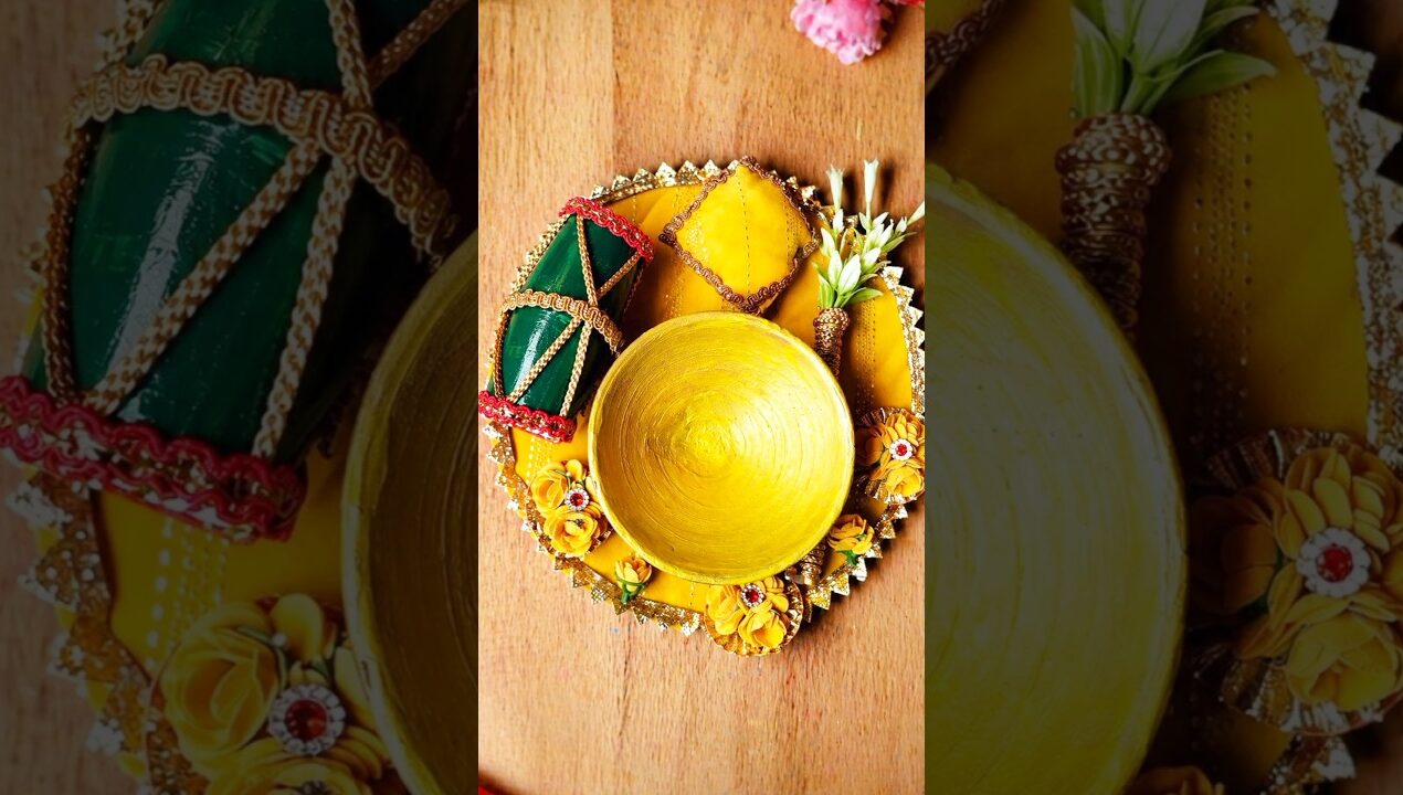 Diy Haldi Paletter 😍 _ #diy #craft #ideas #wedding #shadi _ #viralshorts #trending #vandanadiyideas