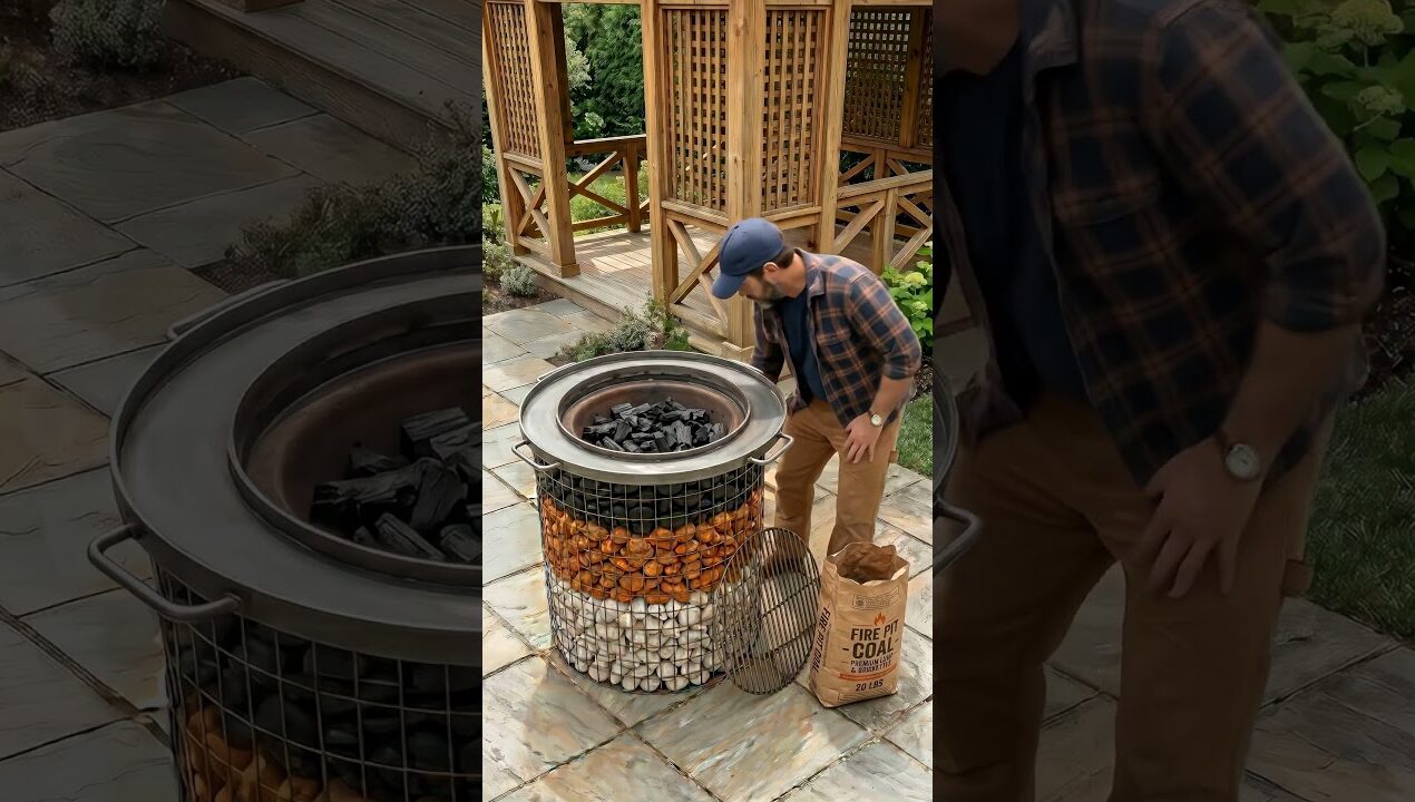 DIY Stone Fire BBQ Grill 🔥🍖 Outdoor Cooking Setup Build #diy #bbq