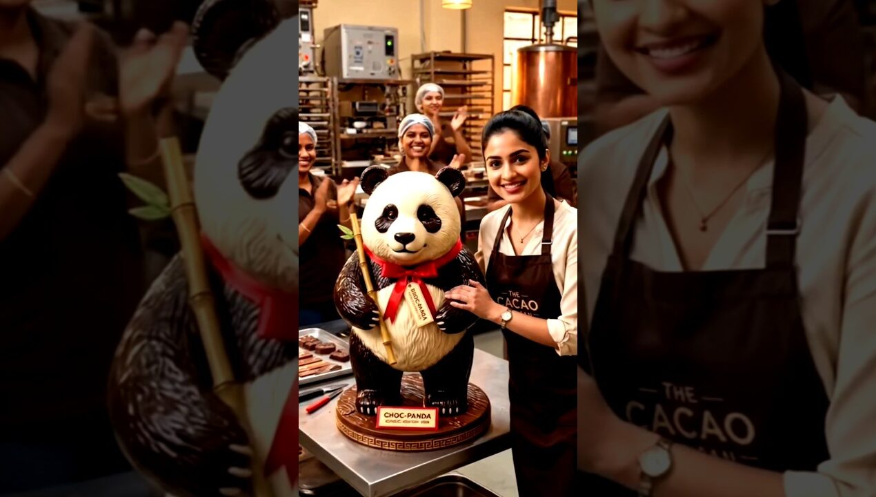 How I Made Chocolate Panda 🐼 | DIY Creative Idea #trending #viralshort #shortsfeed